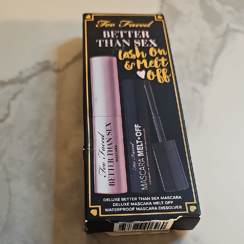 Too Faced Better Than Sex Lash On & Melt Off Set - Pink and Black